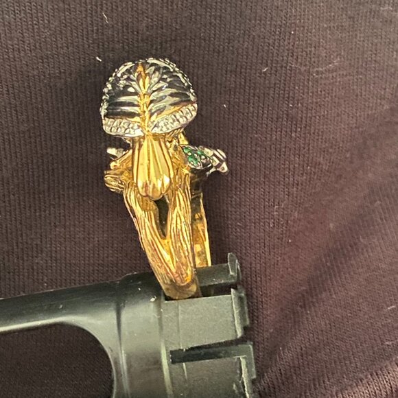 Bird Ring 14 K over Sterling Silver 925. Size 7. - Picture 5 of 9